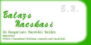 balazs macskasi business card